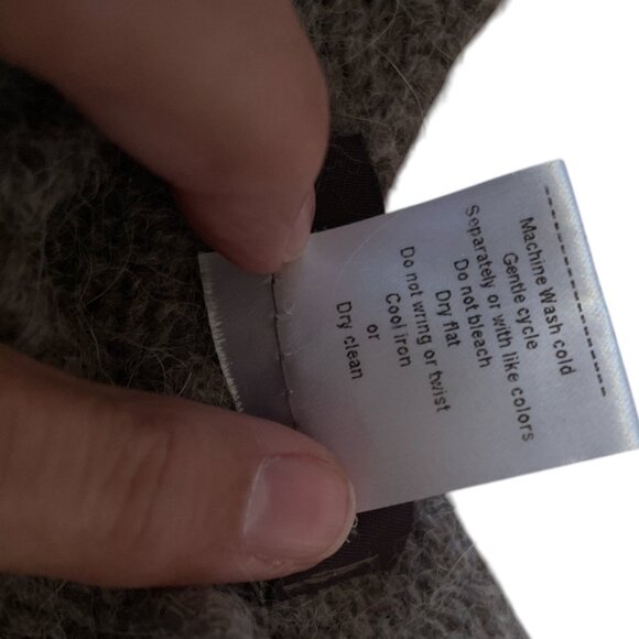 Iperico Cable Knit Alpaca/Wool Blend Poncho Made in Italy OS - Picture 7 of 7